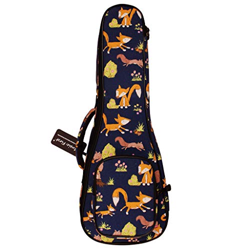 MUSIC FIRST - Funda de ukelele con diseño de dibujos animados 'Little Fox', funda para ukelele para...