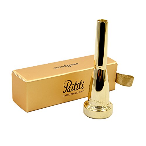 Paititi Boquilla de trompeta Bb 3C chapada en oro