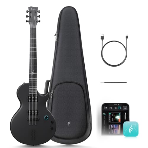 Enya - Guitarra eléctrica Nova Go Sonic Smart Electric, fibra de Carbono, altavoz inalámbrico de 10 W,...