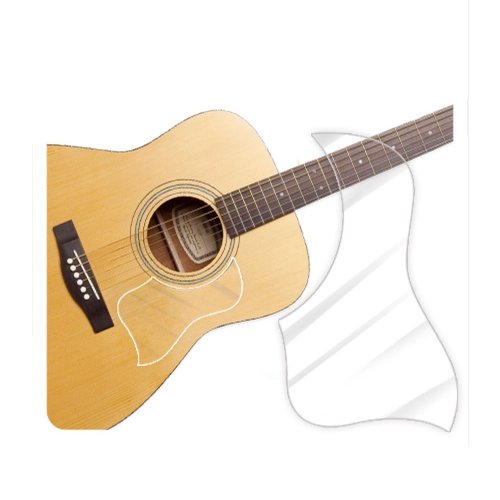 Healing Shield - Golpeador de guitarra acústica premium, Transparente brillante, Style Type, Moderno
