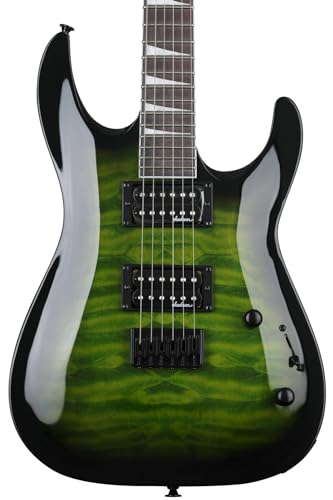Jackson JS Series Dinky Arch parte superior JS32Q DKA HT Guitarra eléctrica - Transparente Green Burst