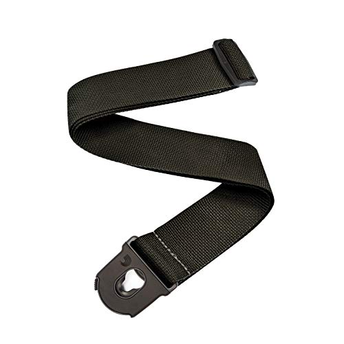 D'Addario | Correa de guitarra Planet Lock para guitarras acústicas y eléctricas, Polypro, negra