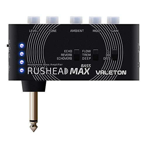 Valeton Rushead MAX Bass USB cargable portátil de Bolsillo para Auriculares de bajo Amplificador de Mano...