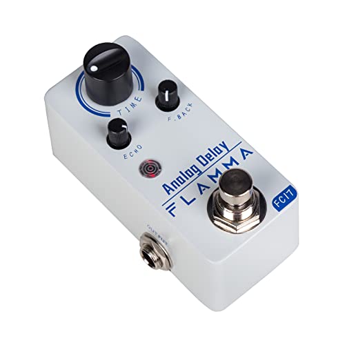 FLAMMA FC17 - Pedal de retardo clásico analógico con efectos de retardo, pedal de guitarra eléctrica...