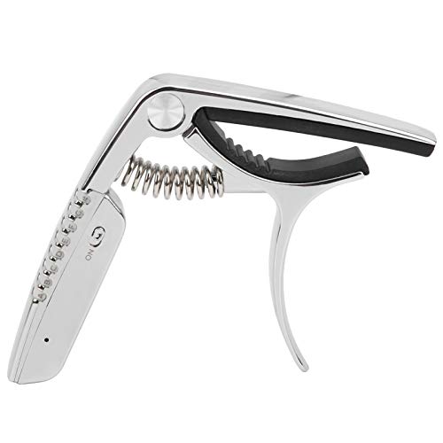 Eujgoov Guitar Capo Tuner GT-100 Afinador multifuncional de acero de aleación de zinc y cejilla con...