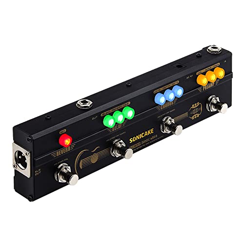 SONICAKE Pedal acústico Efecto Guitarra Pedal acústico Multi Efectos Preamplificador Chorus Delay...
