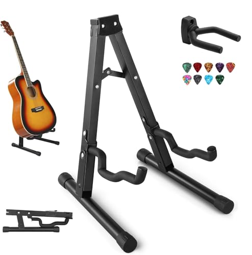 Soporte para Guitarra Plegable,Soporte Universal Plegable para Guitarra Eléctrica y Acústica con Brazos...