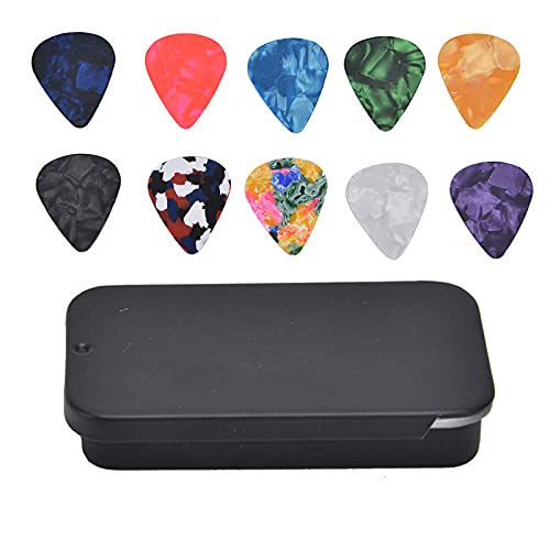 FASJ Púas de bajo, púas de Guitarra Coloridas Retro Ligeras portátiles para Ukelele para Principiantes...