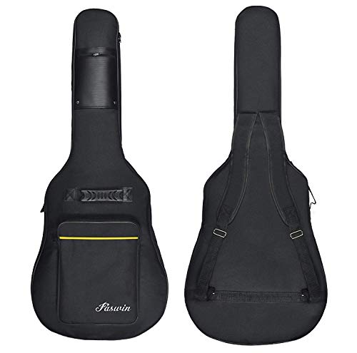 Faswin - Bolsa de guitarra de 41 pulgadas, doble correa ajustable para el hombro, funda para guitarra...