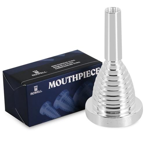 ROWELL Boquilla de Tuba 67C4 Boquillas de Tuba de latón plateado Boquilla de Tuba compatible con...