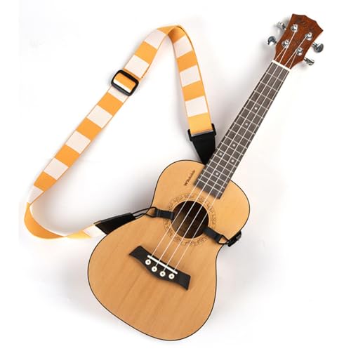 Cheerock - Correa ajustable para ukelele sin taladro, tamaño adulto, fácil de usar con ganchos dobles...