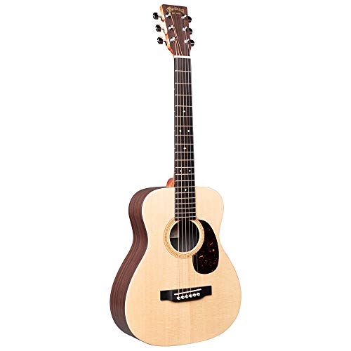 Little Martin LX1RE Guitarra acústica-eléctrica con bolsa de concierto, construcción HPL de abeto...