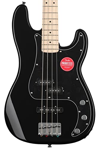 Squier Affinity Series Precision Bass, Negro, Diapasón de arce