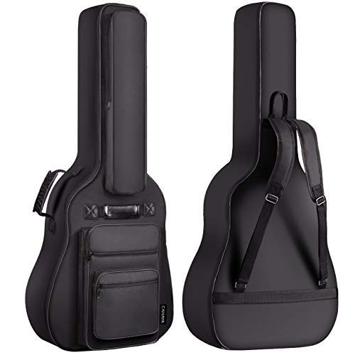 CAHAYA - Bolsa de guitarra acústica con acolchado grueso, impermeable, doble correa ajustable para el...