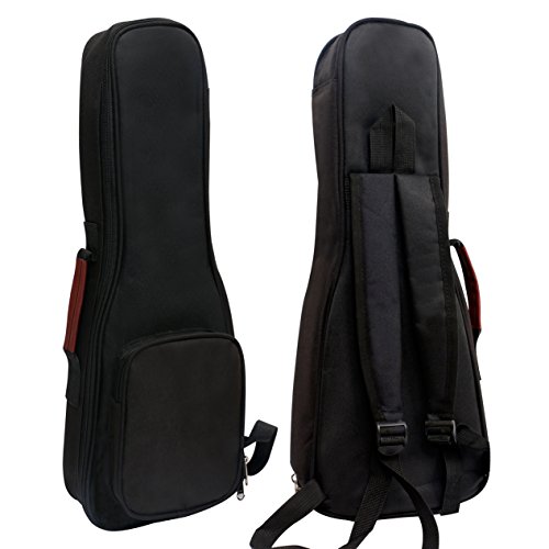 HOT SEAL - Funda para ukelele de 10 mm con asas de piel gruesa y duradera, con almacenamiento (26...