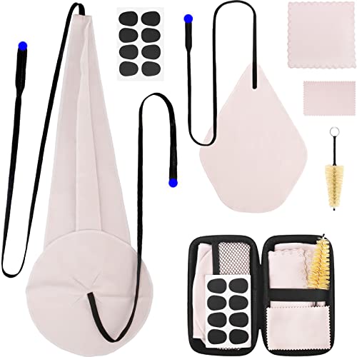 Kits de limpieza de saxofón con funda para instrumentos de trompeta de saxofón y clarinete, 8 piezas de...
