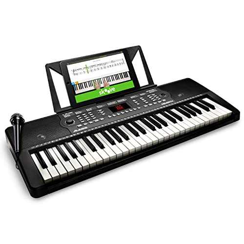 Alesis Melody 54 - Piano eléctrico con 54 teclas, Teclado Musical con altavoces integrados, micrófono y...