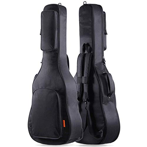 GLEAM Bolsa de guitarra – Funda acolchada de esponja mejorada de 0.5 pulgadas para guitarra acústica...