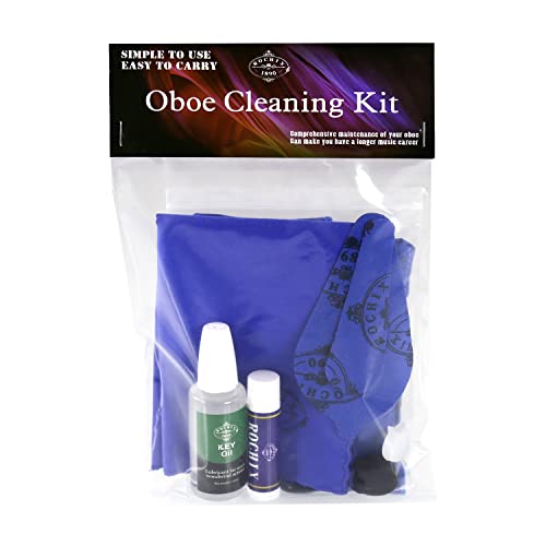 Oboe Kit de limpieza de cuidado de limpieza, kit de mantenimiento, aceite de llave, grasa de corcho,...