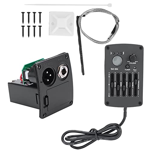 Ecualizador de guitarra eléctrica de 5 bandas, sintonizador de pastilla de ecualizador de Pedal EQ para...
