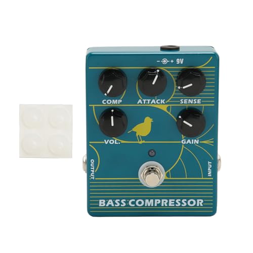 Pedal de bajo, Pequeño Pedal de Compresión de bajo de Entrada y Salida para bajo de Guitarra Eléctrica...