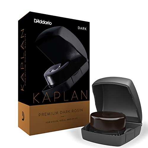 D'Addario Violin Rosin - Cello Rosin - Kaplan Premium Rosin with Case, Dark - KRDD