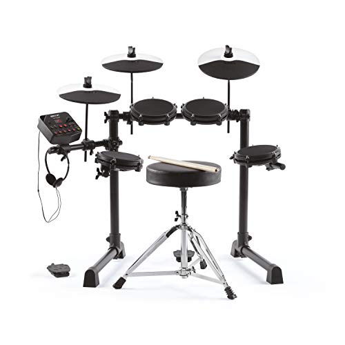 Alesis Debut Kit - Bateria electrica para niños con 4 parches de malla, 120 sonidos, 100 lecciones,...