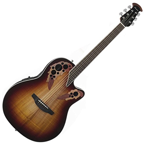 Ovation Celebrity Elite Plus Figured Koa Top Guitarra acústica y eléctrica, Koa Burst