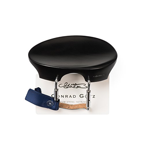 Conrad Gotz ZK-300E Chinrest Flesch para violín, ébano negro profundo
