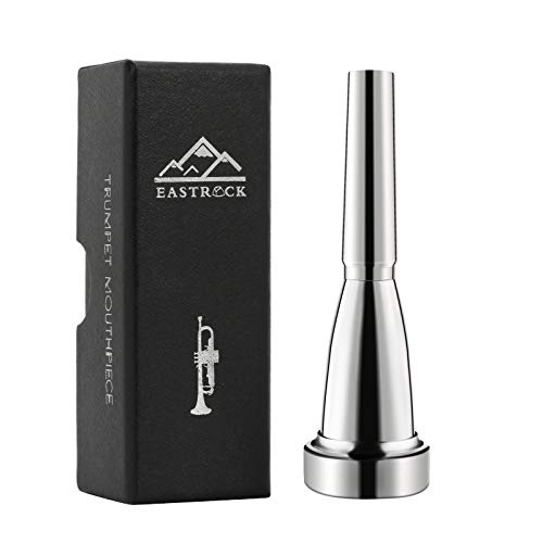 EASTROCK Boquilla de trompeta 3C chapada en plata con forma de bala
