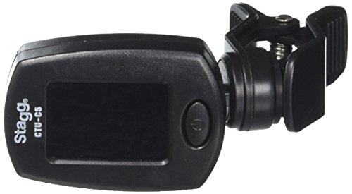 Stagg CTU-C5 BK Afinador cromático con retroiluminación, de clip.