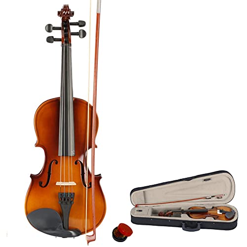 Ktaxon Violín 3/4 para principiantes, violín para estudiantes y entusiastas, kit de violín acústico...