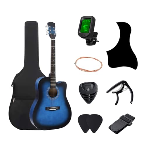 Guitarra AcúStica De 38 Pulgadas, Juego De Guitarra Para Principiantes, Kit BáSico De IniciacióN Con...