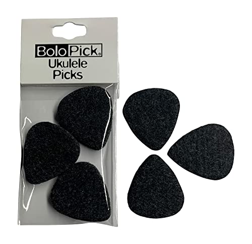 BoloPick púas de fieltro para ukelele, Negro