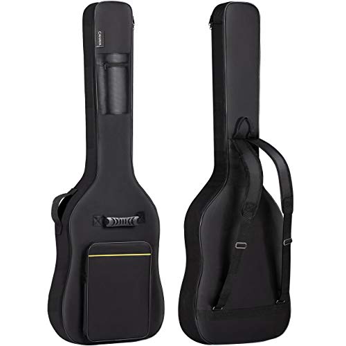 CAHAYA CY0222 - Bolsa para guitarra baja, acolchado de 0.3 pulgadas, funda acolchada negra, funda para...