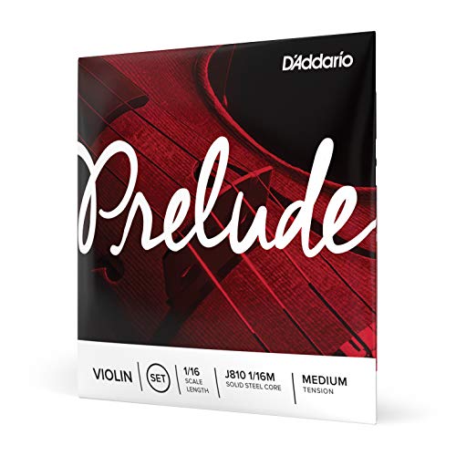 D'Addario Prelude 1/16 Scale Medium Tension Violin String Set