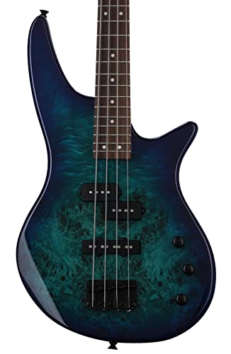 Jackson JS Series Spectra Bass JS2P, Blue Burst, diapasón Laurel
