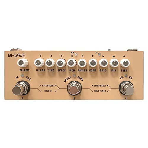 Pedal de efectos combinados de guitarra acústica multifuncional portátil CUBE AC con función de...