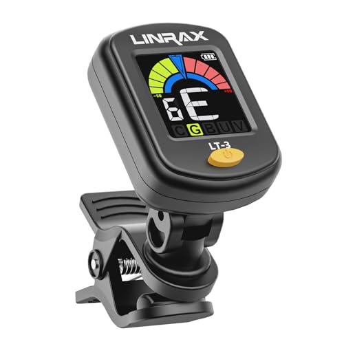 Linrax LT-3 Afinador de Guitarra Recargable, Sintonizador Clip con Pantalla LCD a Color, Afinador...