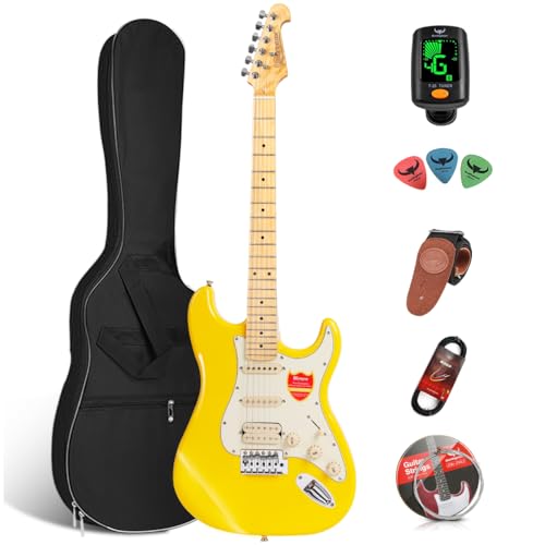 Bullfighter - Guitarra eléctrica para amantes de la música, principiante, 39 pulgadas, tamaño...