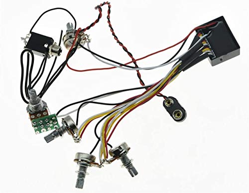 Dopro Circuito de preamplificador de bajo eléctrico de ecualizador activo y pasivo de 3 bandas...