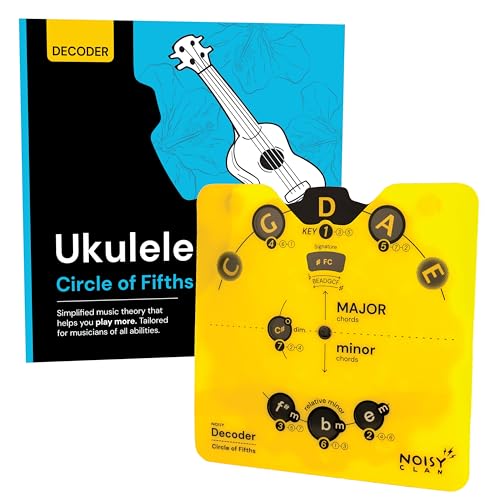 Ukelele Circle of Fifths - Herramienta de melodía de ruedas de plástico | Ayuda de teoría musical todo...
