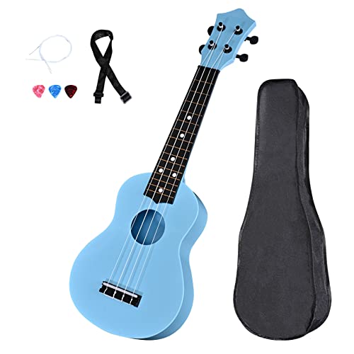 Ukelele soprano para niños, 21 pulgadas, instrumento musical, ukeleles regalos para niños principiantes...