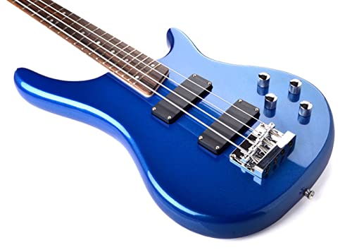 Bajo eléctrico Deviser LB34,Buena Calidad, Azul, incluye funda y cable