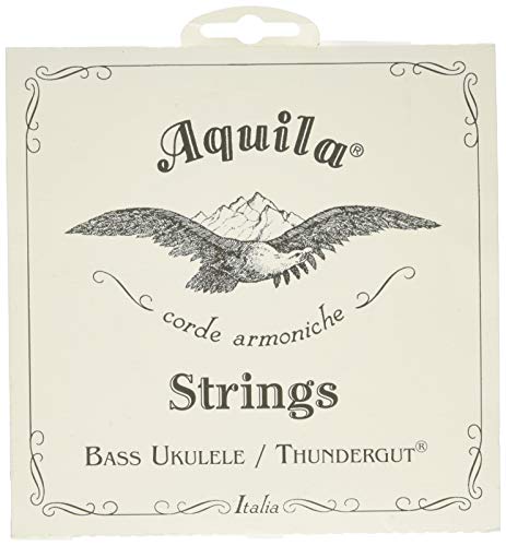 Aquila 68U - Cuerdas para ukelele de bajo (4 unidades), color blanco