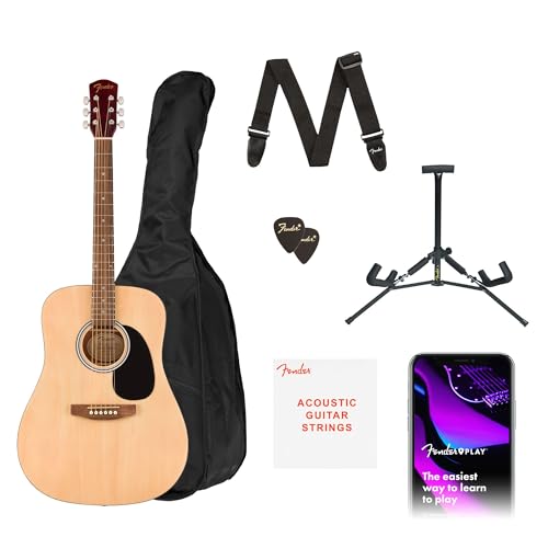 Fender Alternative Series Dreadnought Kit de guitarra acústica para principiantes, con 2 años de...