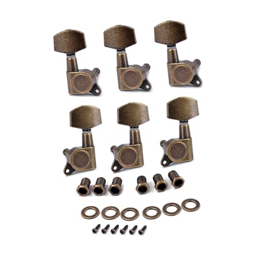 SUPVOX Juego De 6 Clavijas De Afinación De Bronce Para Guitarra Kit Completo De Tornillos De Tamaño...