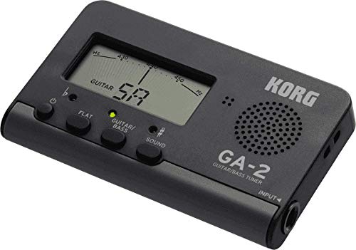 Korg GA-2 - Afinador de bajo y guitarra, Negro