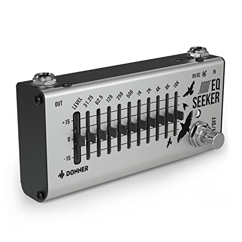 Donner EQ Pedal, pedal ecualizador de 10 bandas, buscador de ecualizadores para guitarra y bajo True...