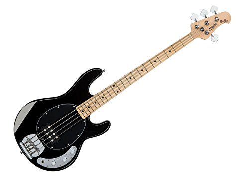 Sterling by Music Man - - RAY4-BK-M1 StingRay Ray4 Bajo Guitarra, Negro, Negro